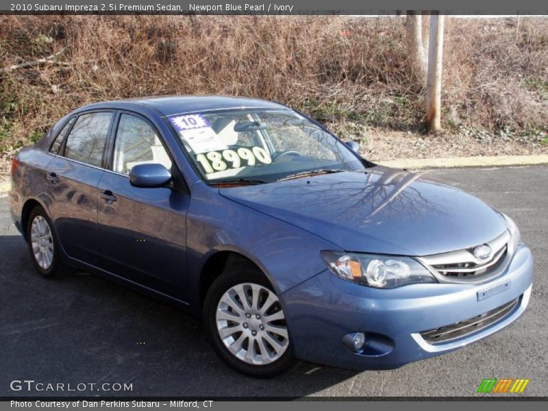 Newport Blue Pearl / Ivory 2010 Subaru Impreza 2.5i Premium Sedan