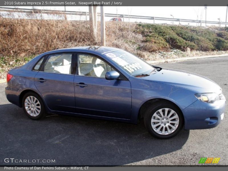 Newport Blue Pearl / Ivory 2010 Subaru Impreza 2.5i Premium Sedan