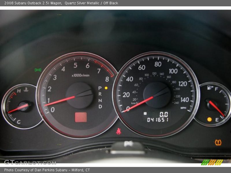 Quartz Silver Metallic / Off Black 2008 Subaru Outback 2.5i Wagon