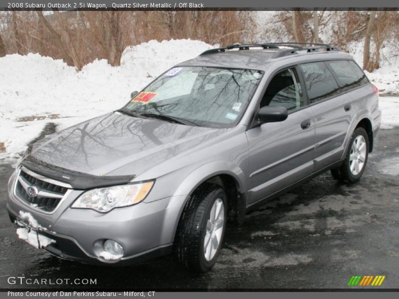 Quartz Silver Metallic / Off Black 2008 Subaru Outback 2.5i Wagon