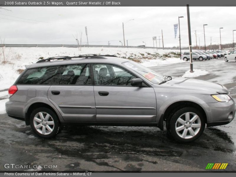 Quartz Silver Metallic / Off Black 2008 Subaru Outback 2.5i Wagon