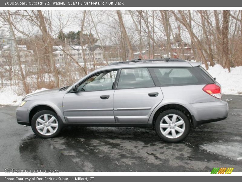 Quartz Silver Metallic / Off Black 2008 Subaru Outback 2.5i Wagon