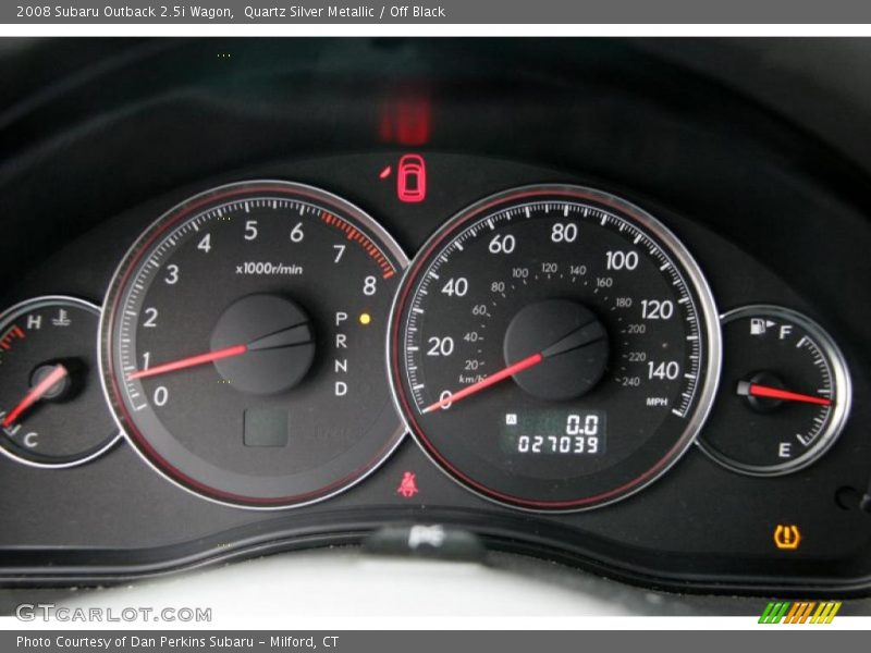 Quartz Silver Metallic / Off Black 2008 Subaru Outback 2.5i Wagon