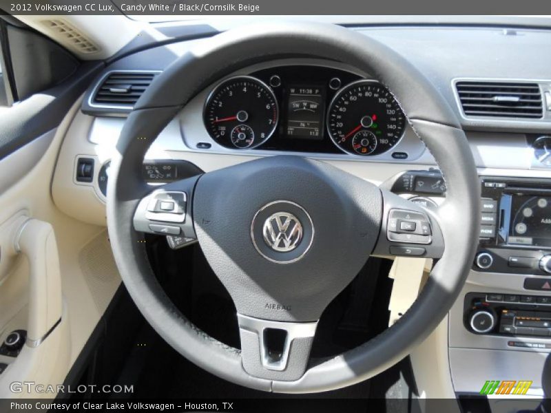 Candy White / Black/Cornsilk Beige 2012 Volkswagen CC Lux