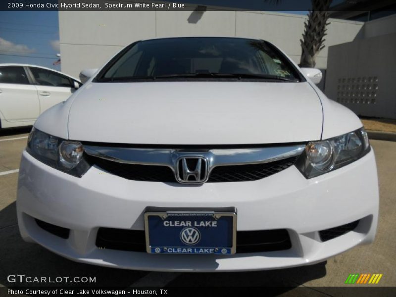 Spectrum White Pearl / Blue 2009 Honda Civic Hybrid Sedan