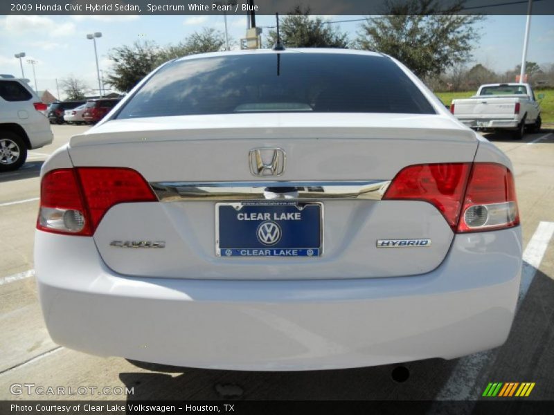Spectrum White Pearl / Blue 2009 Honda Civic Hybrid Sedan