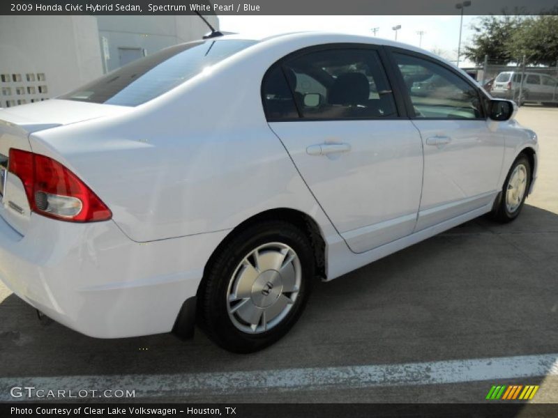 Spectrum White Pearl / Blue 2009 Honda Civic Hybrid Sedan