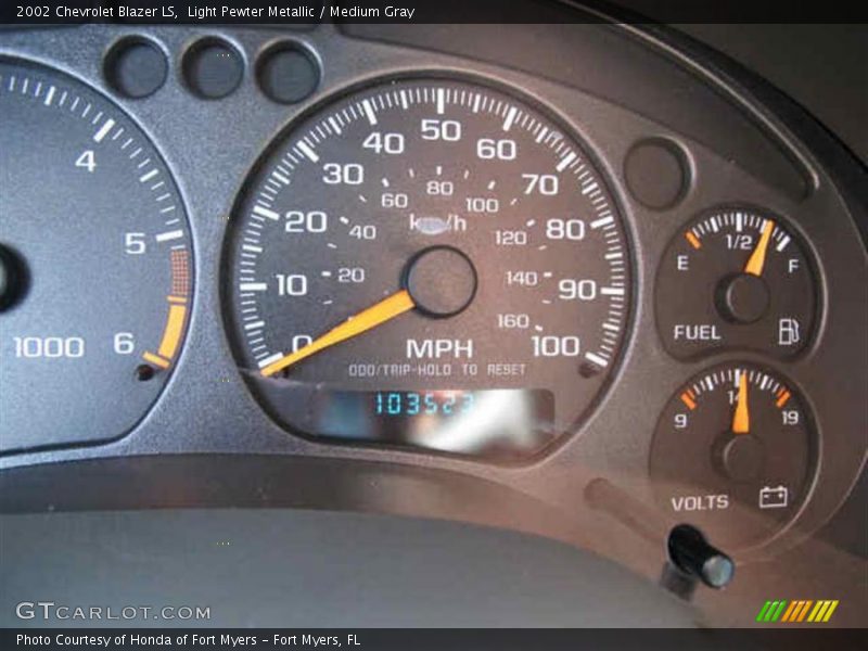 Light Pewter Metallic / Medium Gray 2002 Chevrolet Blazer LS