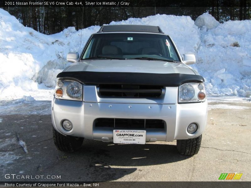 Silver Ice Metallic / Gray 2001 Nissan Frontier SE V6 Crew Cab 4x4
