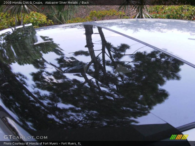 Alabaster Silver Metallic / Black 2008 Honda Civic Si Coupe