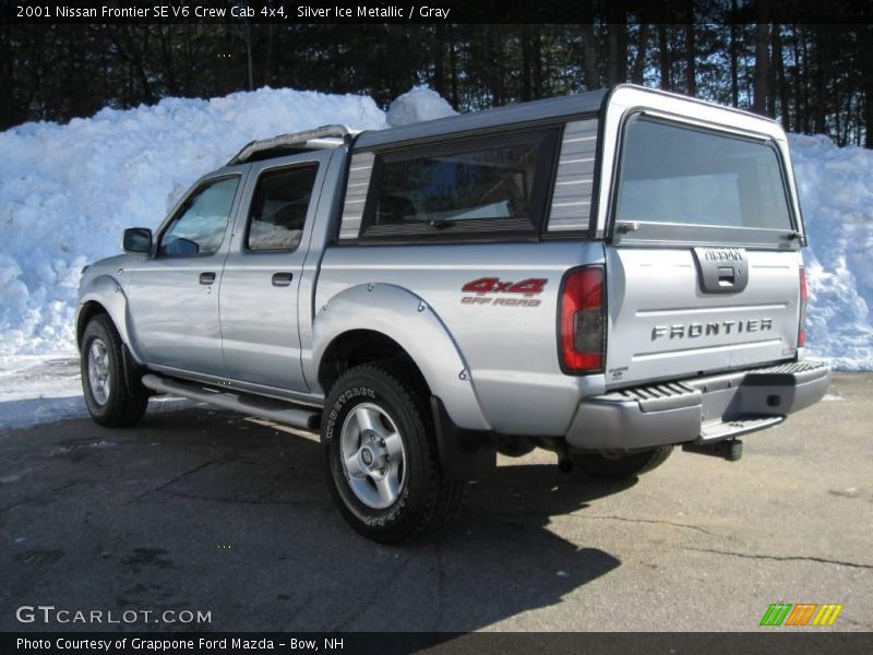 Silver Ice Metallic / Gray 2001 Nissan Frontier SE V6 Crew Cab 4x4