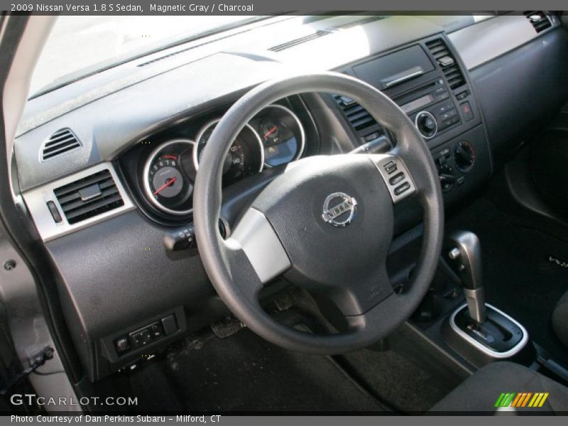Magnetic Gray / Charcoal 2009 Nissan Versa 1.8 S Sedan