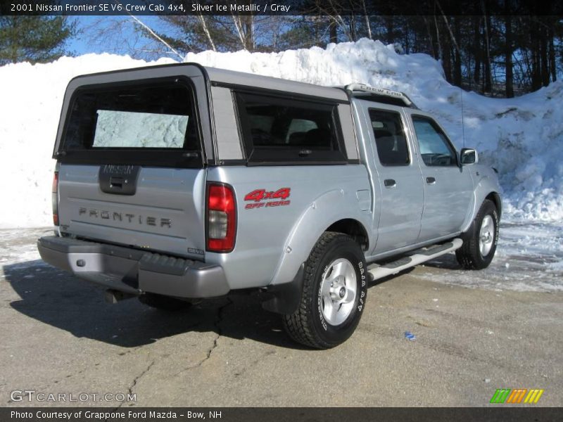 Silver Ice Metallic / Gray 2001 Nissan Frontier SE V6 Crew Cab 4x4