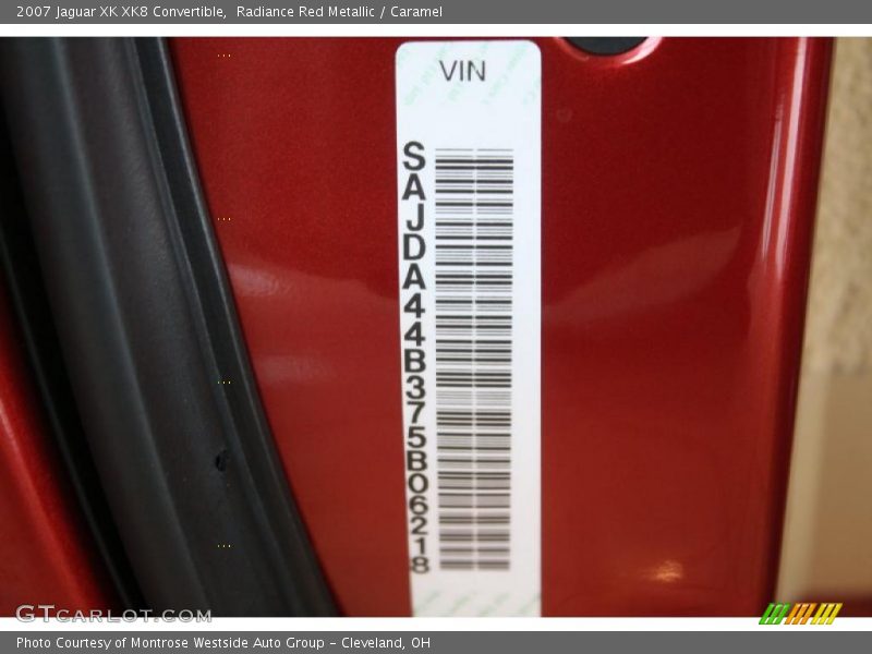 Radiance Red Metallic / Caramel 2007 Jaguar XK XK8 Convertible