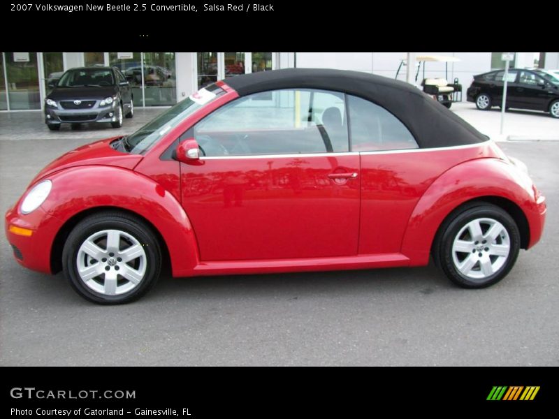 Salsa Red / Black 2007 Volkswagen New Beetle 2.5 Convertible