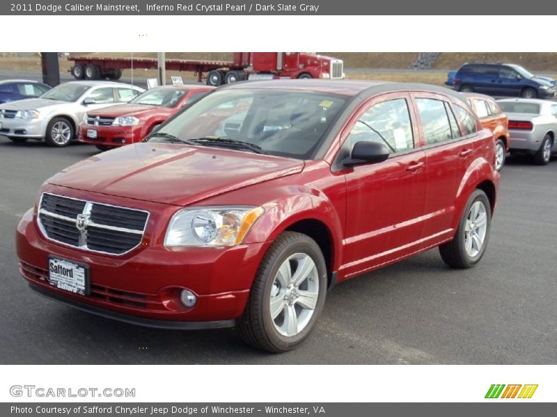 Inferno Red Crystal Pearl / Dark Slate Gray 2011 Dodge Caliber Mainstreet