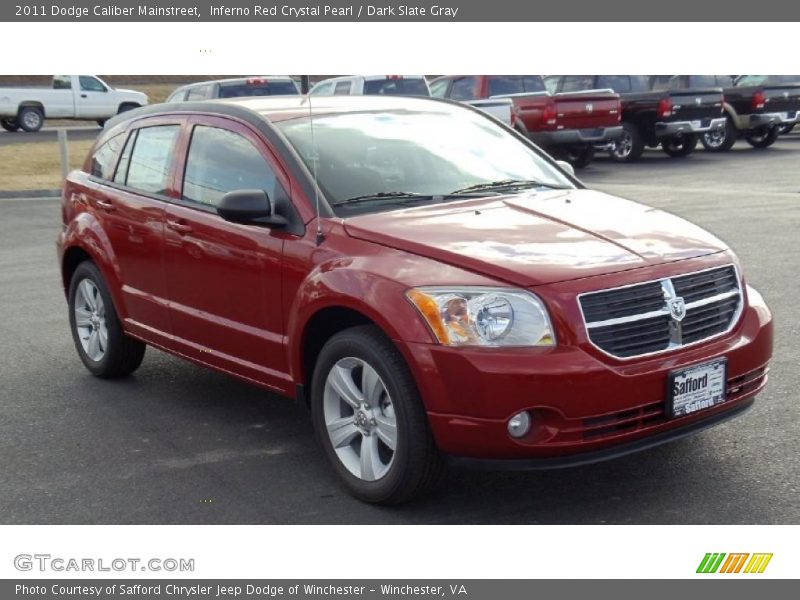 Inferno Red Crystal Pearl / Dark Slate Gray 2011 Dodge Caliber Mainstreet