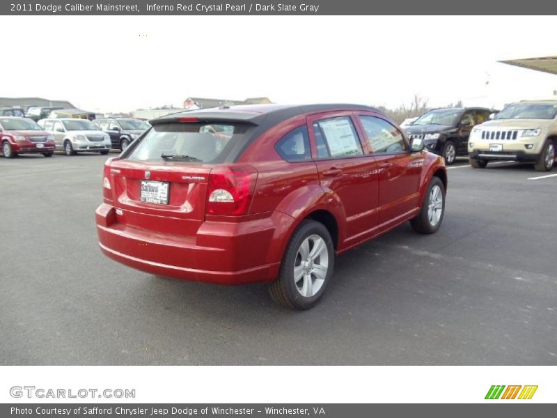 Inferno Red Crystal Pearl / Dark Slate Gray 2011 Dodge Caliber Mainstreet
