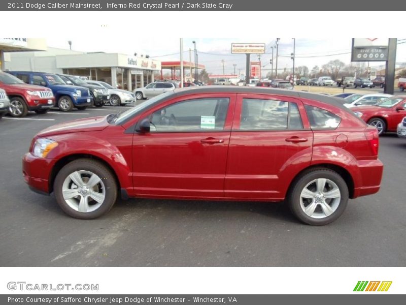 Inferno Red Crystal Pearl / Dark Slate Gray 2011 Dodge Caliber Mainstreet