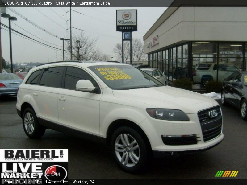 Calla White / Cardamom Beige 2008 Audi Q7 3.6 quattro
