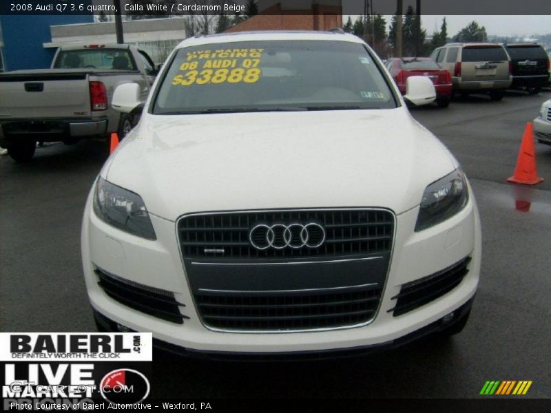 Calla White / Cardamom Beige 2008 Audi Q7 3.6 quattro