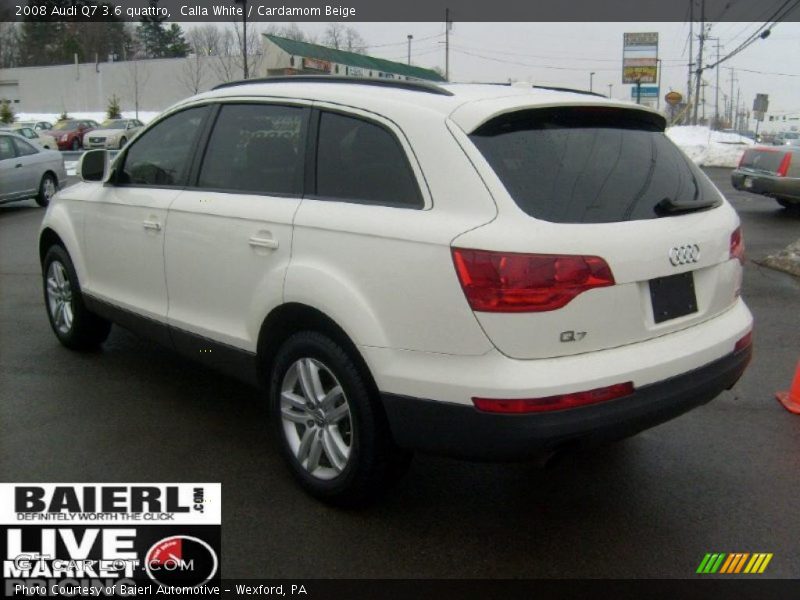 Calla White / Cardamom Beige 2008 Audi Q7 3.6 quattro