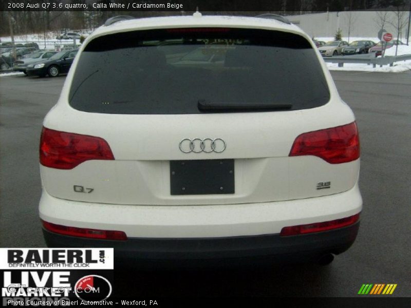 Calla White / Cardamom Beige 2008 Audi Q7 3.6 quattro