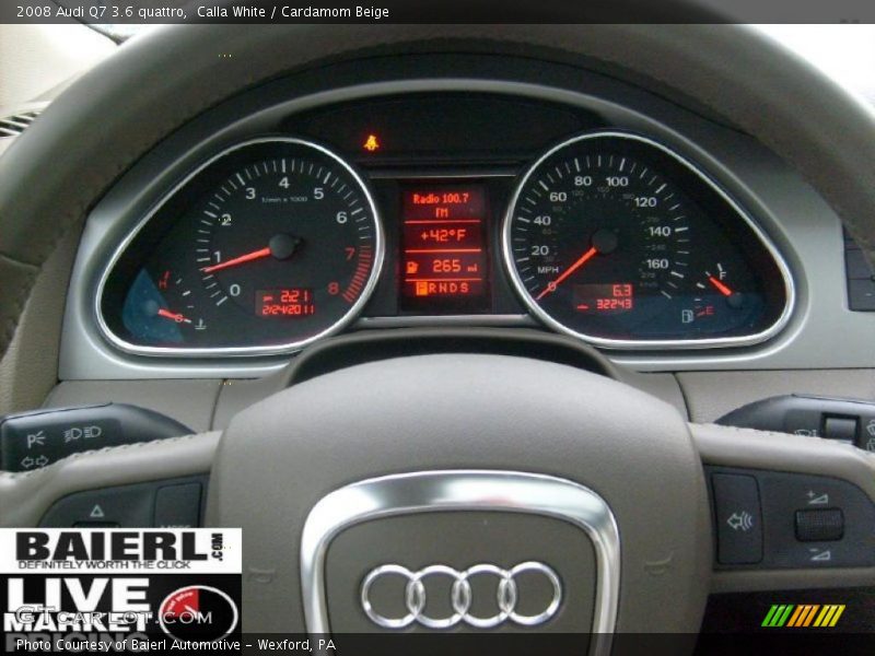 Calla White / Cardamom Beige 2008 Audi Q7 3.6 quattro