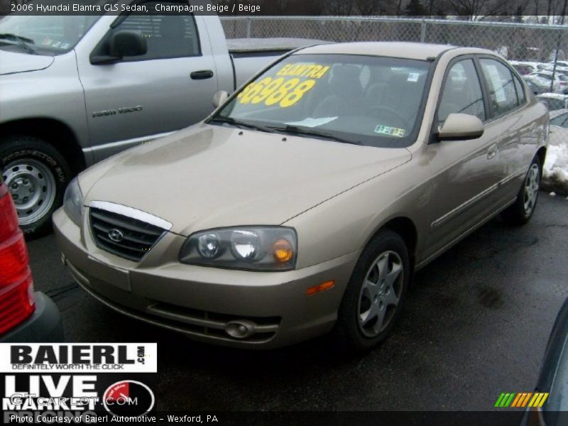 Champagne Beige / Beige 2006 Hyundai Elantra GLS Sedan