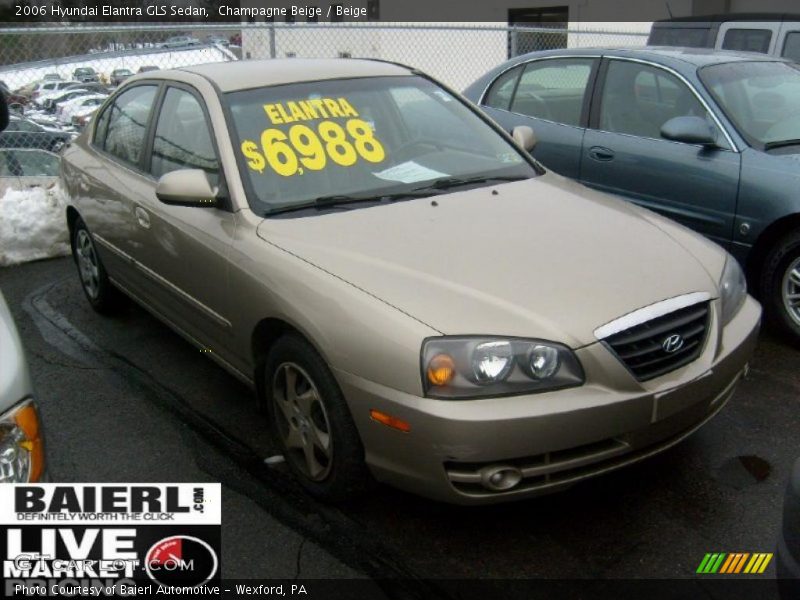 Champagne Beige / Beige 2006 Hyundai Elantra GLS Sedan