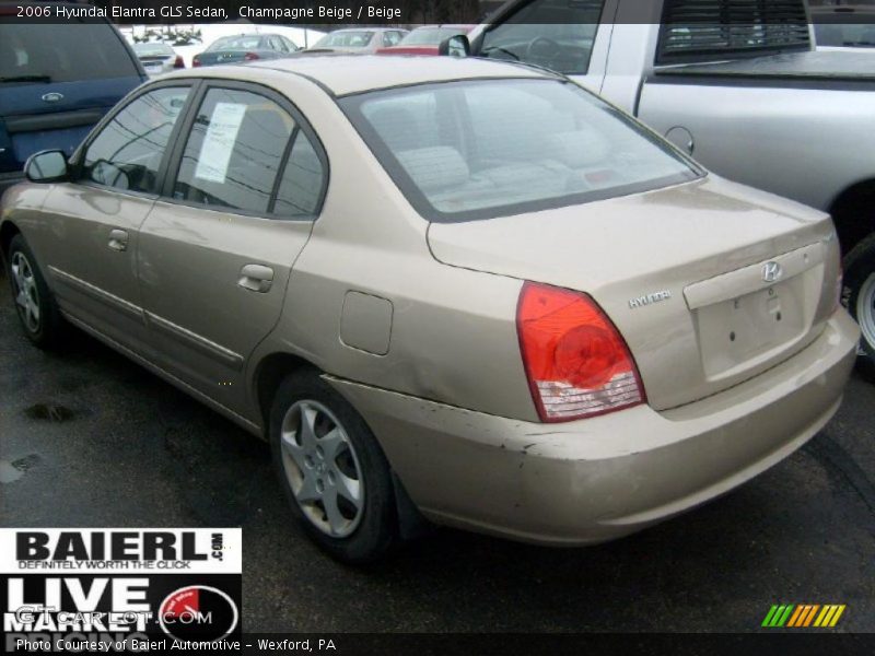 Champagne Beige / Beige 2006 Hyundai Elantra GLS Sedan