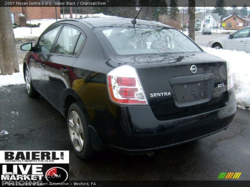 Super Black / Charcoal/Steel 2007 Nissan Sentra 2.0 S