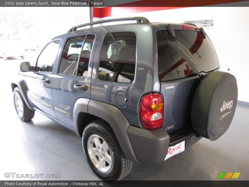 Steel Blue Pearlcoat / Taupe 2002 Jeep Liberty Sport