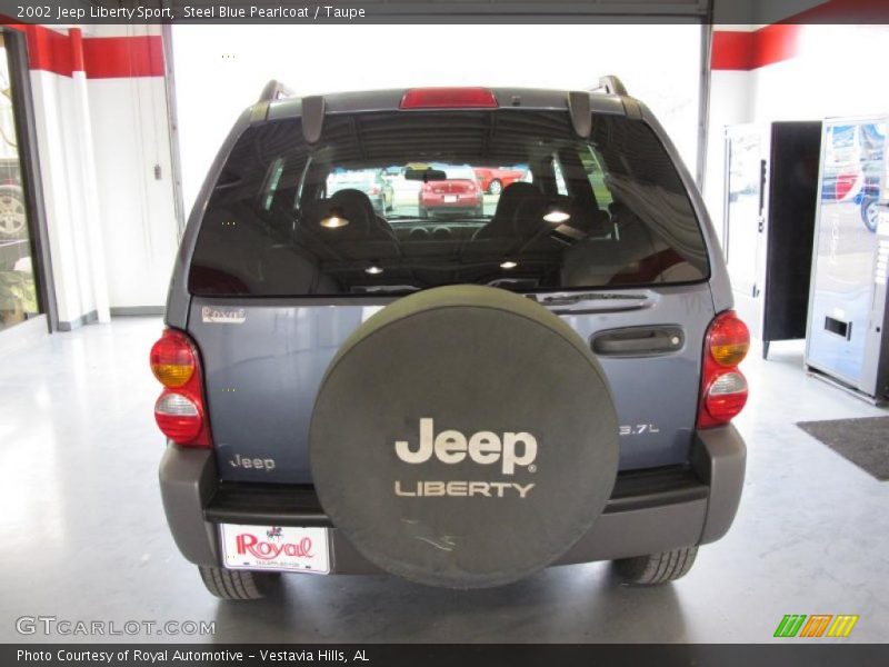Steel Blue Pearlcoat / Taupe 2002 Jeep Liberty Sport