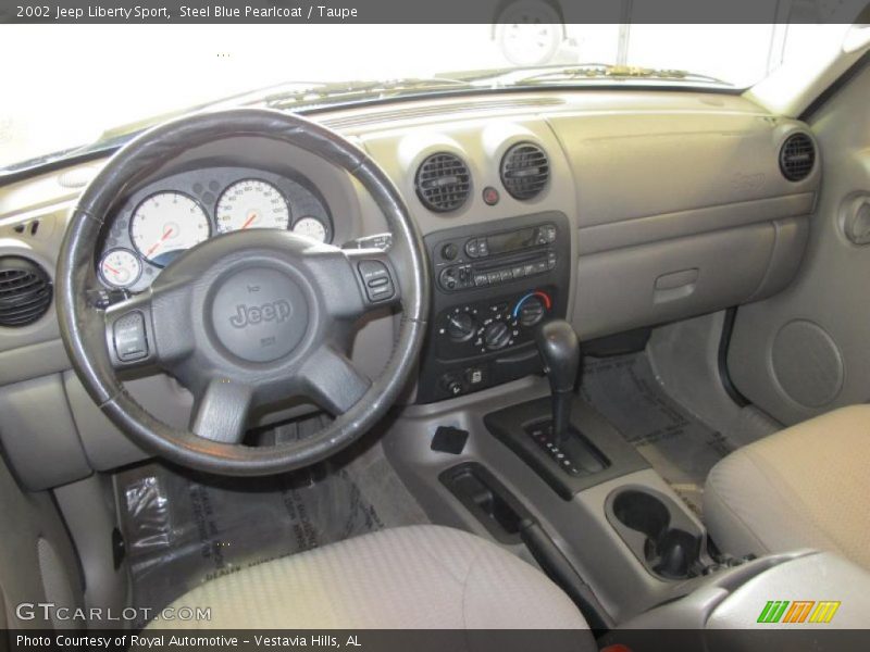 Steel Blue Pearlcoat / Taupe 2002 Jeep Liberty Sport
