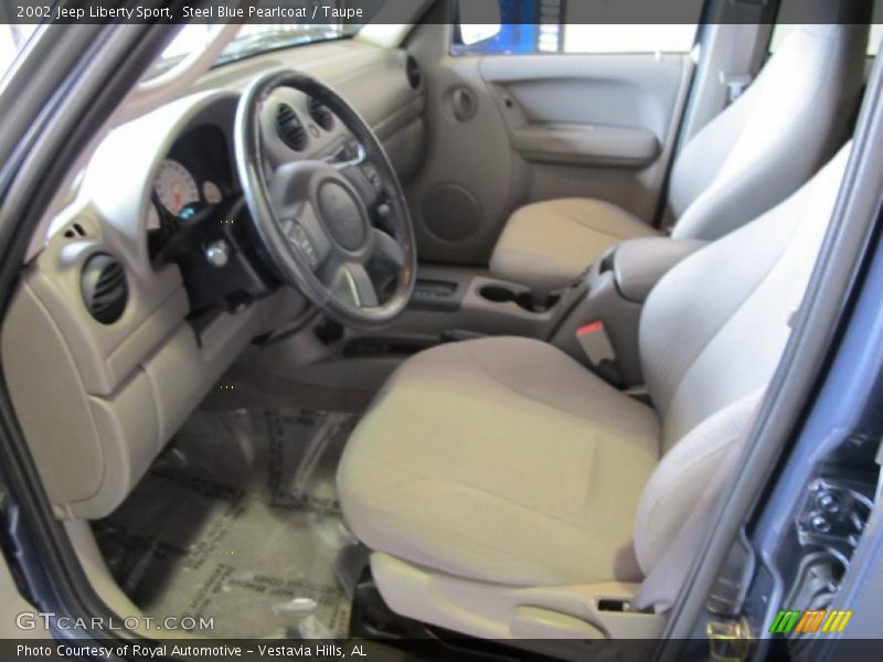 Steel Blue Pearlcoat / Taupe 2002 Jeep Liberty Sport