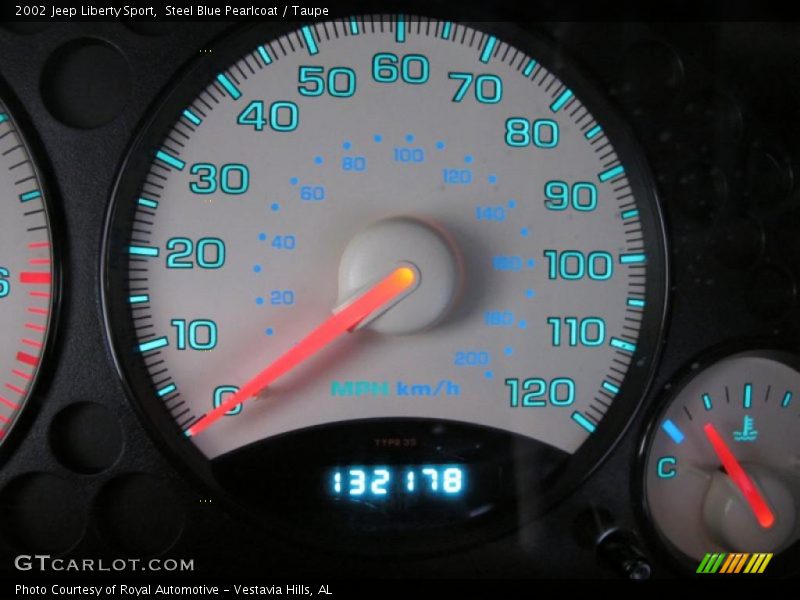 Steel Blue Pearlcoat / Taupe 2002 Jeep Liberty Sport