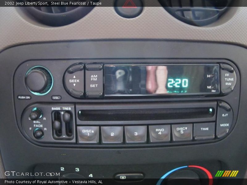 Steel Blue Pearlcoat / Taupe 2002 Jeep Liberty Sport