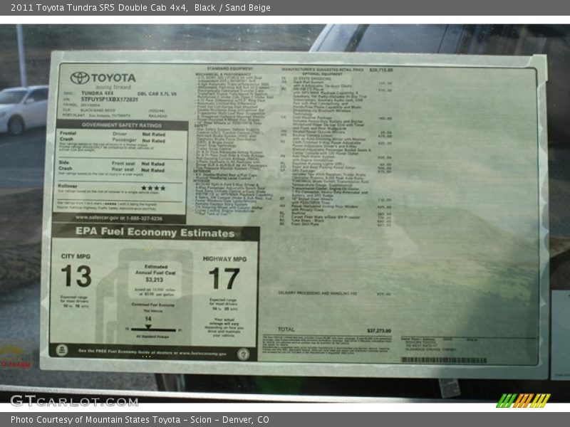 Black / Sand Beige 2011 Toyota Tundra SR5 Double Cab 4x4