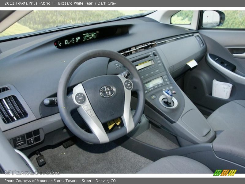  2011 Prius Hybrid III Dark Gray Interior