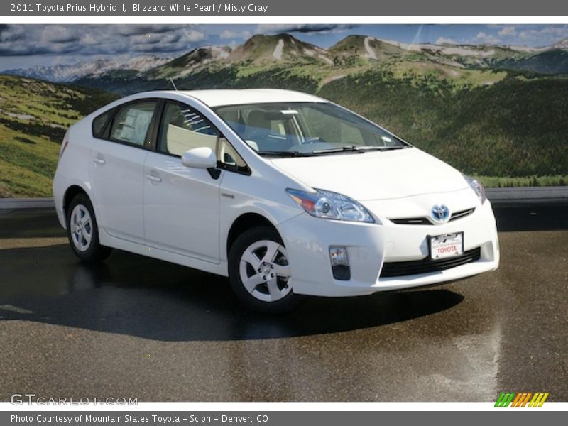 Blizzard White Pearl / Misty Gray 2011 Toyota Prius Hybrid II