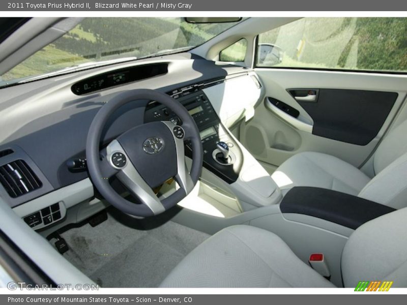 Blizzard White Pearl / Misty Gray 2011 Toyota Prius Hybrid II