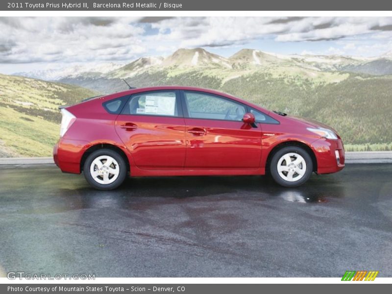Barcelona Red Metallic / Bisque 2011 Toyota Prius Hybrid III