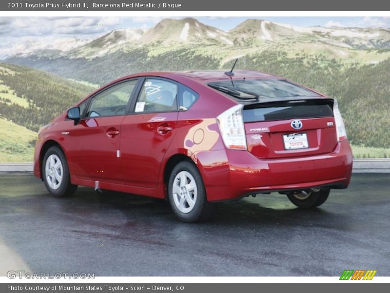 Barcelona Red Metallic / Bisque 2011 Toyota Prius Hybrid III