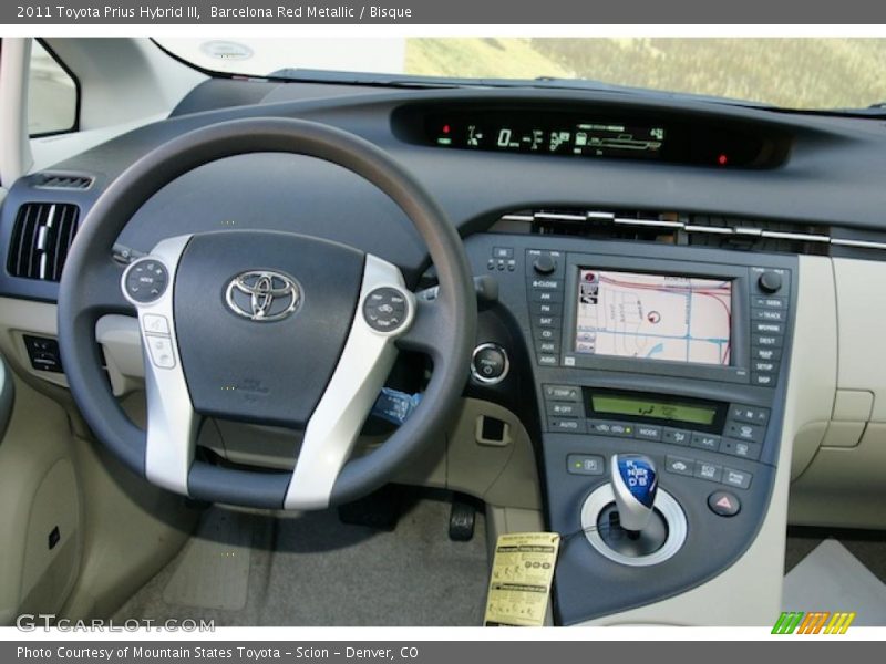 Barcelona Red Metallic / Bisque 2011 Toyota Prius Hybrid III