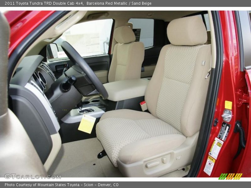  2011 Tundra TRD Double Cab 4x4 Sand Beige Interior