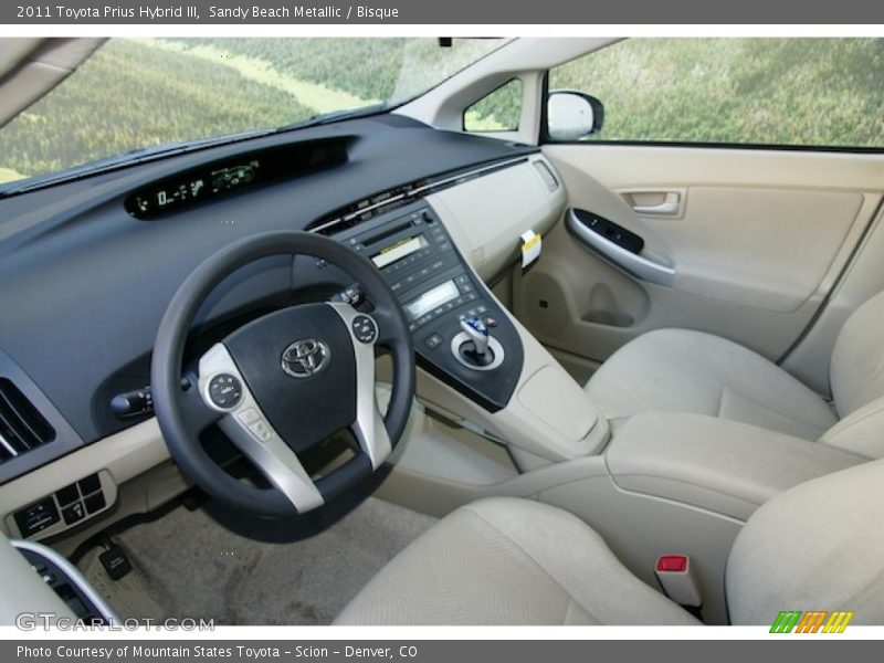 Sandy Beach Metallic / Bisque 2011 Toyota Prius Hybrid III