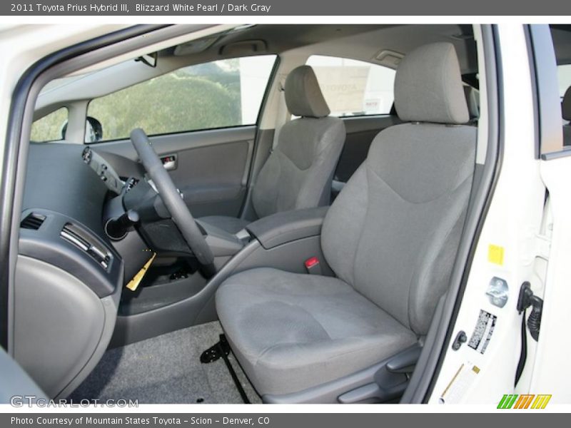 Blizzard White Pearl / Dark Gray 2011 Toyota Prius Hybrid III