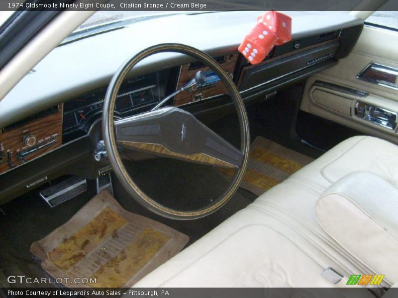  1974 Ninety Eight Coupe Cream Beige Interior