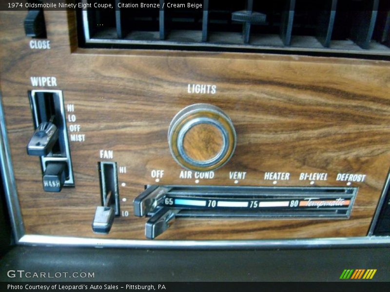 Controls of 1974 Ninety Eight Coupe